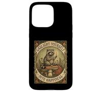 Gaslight Yourself Into Happiness Funny Raccoon Vintage Meme Case for iPhone 15 Pro Max