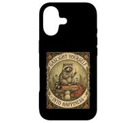 Gaslight Yourself Into Happiness Funny Raccoon Vintage Meme Case for iPhone 17