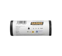 GASMIS Bin Liners with Drawstring 35 L - 1 x 15 Pieces | Recycled Waste Bags 23 µm, Tear-Resistant & Tight | Bin Liners for Kitchen, Bathroom & Office | 1 Roll