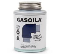 Gasoila Soft-Set Pipe Thread Sealant with PTFE Paste, Non Hardening, -100 to 600 Degree F, 1/2 Pint Brush, Blue
