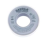 Gasoila TT33 White PTFE High Density Thread Tape Roll, -400 to 500 Degree F Performance Temperature, 3.9 mil Thick, 260" Length, 1/2" Width, White HD