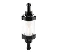 Gasoline 8mm Petrol Oil Fuel for Motorcycle Car Fuel Filter Strainer Assembly Inline Petol Filter For Motorcycles Aluminum Alloy and Glass Material Black and White
