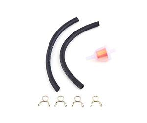 Gasoline Fuel Filter Kit, Universal Motorbike Inline Fuel Filter Motorcycle Gas Fuel Filter Kit 6mm Fuel Filter Oil Filter with Tubing Clips for Mini Moto Dirt Bike Atv Quad