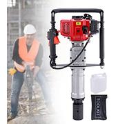 Gasoline Pile Piling Driver Picket Engine Fence, ?Petrol Post Driver for Wooden Posts, 2-Stroke 52CC Handheld T Pile Piledriver (Diameter)