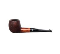 Gasparini Handmade Bruyere Tobacco Pipe Sandblasted 9mm Filter Brown/Black 140mm with Velvet Pouch
