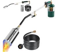 GASPOWOR Heavy Duty Weed Torch,Propane Torch Weed Burner with 8.8 FT Hose,800,000 BTU, Self Igniting Flame Weeder for Weeding