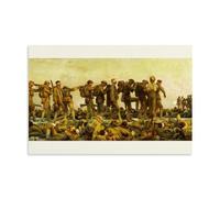 Gassed By John Singer Sargent Painter Artwork Poster Art Print Wall Photo Paint Hanging Picture Family Bedroom Decor Gift 12x18inch(30x45cm)