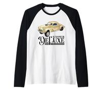 Gasser Hot Rod 1940 Willys Business Coupe Deluxe Model Raglan Baseball Tee