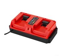Gastagrav 100-240V Dual Port Charger for 18V 20V Lithium Batteries | Charges Two 14.4V/18V Batteries Simultaneously, Smart Overcharge Protection, 1.5A Fast Output, Fits BL1815 BAT618(red)