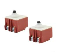 Gastagrav 2pcs NO Push Button Trigger Switch for Bosch GWS6-100 | GWS8-100 TWS6600 Angle Grinder, Momentary DPST Power Tool Replacement Part, Plastic and Metal Construction, 27x25.5x20mm