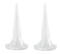 Gastagrav 2pcs Plastic Caulking Nozzle for Structural Glue, Tip Mouth for Soft Glue & Glass, White Construction Tools Accessories(2pcs)