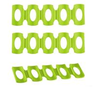 Gastagrav 3-Pack Foldable Silicone Refrigerator Bottle Rack, Stackable | Non-Slip Wine Beer Holder for Fridge Organization, Space Saving Collapsible Storage Shelf for Kitchen, Green and Red(Green)