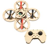 Gastagrav DIY Wooden Remote-Controlled Quadcopter Kit Featuring, Adjustable Flight Skill Levels and Mortise Tenon Structure, Comes with 8 Spare Propellers(Full set)