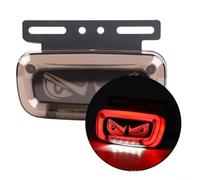 Gastagrav High Brightness LED Truck Side Light for Devil Eye Marker Lamp | Waterproof IP68 12V-24V Fit for Car Trailer Lorry Van Red Yellow Blue Green White(red)