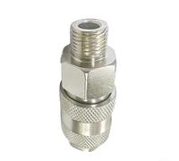 Gastagrav Pneumatic Quick Connect Coupling BSPT Male Air Fitting Connector, European Style Nickel Plated Iron for Air Compressors and Tools(16.5mm)