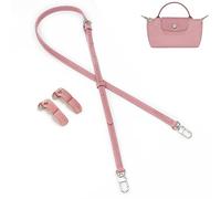Gastinsave Purse Straps Replacement, Leather Handbag Crossbody Shoulder Strap Adjustable for Longchamp Bag Women (Petal Pink)