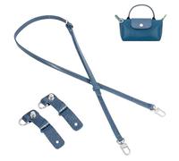 Gastinsave Purse Straps Replacement, Leather Handbag Crossbody Shoulder Strap Adjustable for Longchamp Bag Women (Dark Blue)