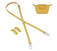 Gastinsave Purse Straps Replacement, Leather Handbag Crossbody Shoulder Strap Adjustable for Longchamp Bag Women (Deep Yellow)