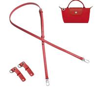 Gastinsave Purse Straps Replacement, Leather Handbag Crossbody Shoulder Strap Adjustable for Longchamp Bag Women (Red Sliver)