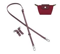 Gastinsave Purse Straps Replacement, Leather Handbag Crossbody Shoulder Strap Adjustable for Longchomp Bag Women (Wine Red)