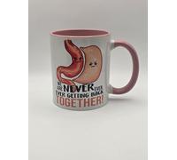 Gastric Sleeve Mug Ceramic 11oz Funny bariatric Diet weightloss Mug Gift in Pink! We are Never Getting Back together2