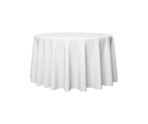 Gastro Uzal RJ-JEB7-WSVN Damask Table Cloth Choice of Sizes White Round 280 cm Pre-Shrunk 100% Cotton White 280 cm Round