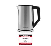 Gastroback Design Cool Touch Kettle, 1.5L, Stainless Steel, Boil Dry Protection, Fast Heating, Ergonomic Handle, Makes 6 Cups, Auto Shut Off, Soft Opening Lid - 62436, Silver