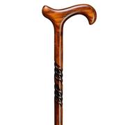 Gastrock Wood Walking Stick Ladies Spiral Derby