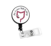 Gastroenterologist Doctor Gifts No Colon Still Rolling Badge Holder with Alligator Clip Gastroenterology Nurse Badge Reel (260127 ...Rolling Badge)