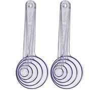 GastroMax Clear Measuring Spoons Set 5 Pieces - BPA Free Plastic Scoop Utensil Set - Kitchen Set Includes 1x1ml, 1x5ml, 1x15ml, 1x50ml & 1x100ml Spoons - Cooking/Baking Set Kitchen Accessories