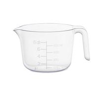 Transparent Food Mixing Bowl With An Easy-to-Pour Spout 0.8L - White / 1