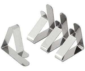 Gastromax Pack of 4 Tablecloth Clips - Stainless Steel