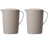 GastroMax Pitcher with Lid and Handle 2 L BIO | Grey | Picnics, Camping, BBQ's, Poolside, Indoor/Outdoor Use | Fridge Door Jug | Food Approved and BPA Free | Dishwasher Safe | L22 x W11 x H24 cm