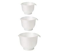 GASTROMAX - Set of 3 Mixing Bowls - 1,5l 2l 3l - White - Plastic