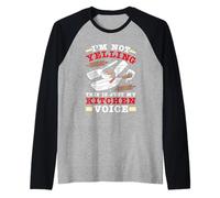 Gastronom I'm NOT Yelling This is JUST My Kitchen Cooks Raglan Baseball Tee