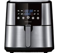 Gastronoma 18290002 Hot Air Fryer 6 Litres XXL Stainless Steel with Digital LED Display, 8 Programmes, 1800 Watt Hot Air Fryer, Air Fryer Without Oil