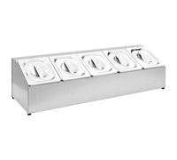 Gastronorm Pan Container Holder with 3 GN 1/6 Pan Stainless Steel