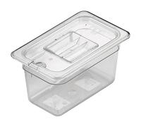 Gastronorm Food Storage Container Lid, Durable Polycarbonate Dishwasher Safe BPA Free, 26.5 cm x 16.2 cm - Quarter Size, Clear