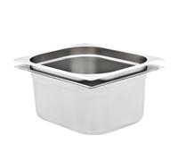 vidaXL Stackable Stainless Steel Gastronorm Containers - Universal fitment in Professional Kitchens, Space-Saving, Low-Maintenance - Set of 2 PCs, GN 1/2 150 mm