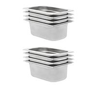 Gastronorm GN1/4 Stainless Steel Pan 265x162x20mm Silver 12pcs Stackable caterer
