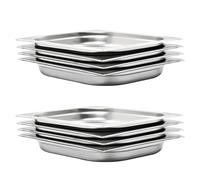 Gastronorm Pan Set 8pc Silver GN 1/2 325x265x40mm Stainless Steel 2L StackableXL