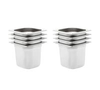 Gastronorm Pan Set GN 1/6 Silver Stainless Steel 176x162x150mm stackable set 8pc