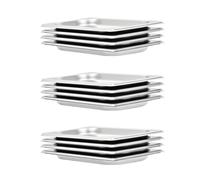 Gastronorm Pans GN1/4 12pc 265x162x20mm Silver Stainless Steel Stackable Hotel