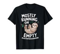 Gastroparesis Mostly Running on Empty Green Ribbon Sloth T-Shirt