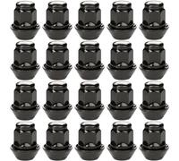 GAsupply 20pcs M12x1.5 Floating Washers Tapered Seat Alloy Wheel Nuts with 19 Hex, Compatible with Most Ford Focus Fiesta Fusion Escort Mondeo Kuga C-max, Closed End Lug Nuts (Black)