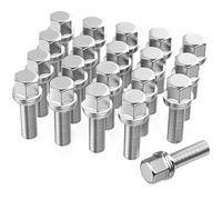 GAsupply 20pcs R13 Ball Seat Alloy Wheel Bolts | M14x1.5, 28mm Thread, 17mm Hex | Replacement Bolt Kit for Most Audi Volkswagen OEM WHEELS (Chrome)