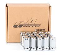 GAsupply Set of 20 Lug Nuts, 1/2-20 Closed End Chrome Lug Nuts Cone Seat 1.9 inch Tall 3/4 inch Hex Compatible with J-e-e-p Wrangler Liberty TJ Commander F-o-r-d Explorer F150 Mustang