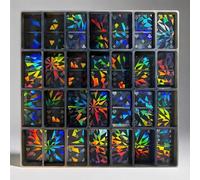 Gasusen Holographic Domino Resin Mold, Silicone Dominoes Mold, Domino Game Molds for Epoxy Resin Casting Jewelry Making DIY Craft, Black