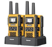 Gaswei G1pro high-performance walkie-talkies with long range for adults, rechargeable emergency radios, 16-channel walkie-talkie with lithium-ion battery, IP67 waterproof (4 pieces)