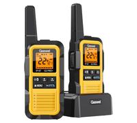 Gaswei G2pro+ IP67 Waterproof Floating Heavy Duty Walkie Talkies Long Range for Adults FRS Double PTT，FM radio,SOS,NOAA weather Rechargeable Two Way Radios 2 watts,VOX,Li-ion Battery (2 Pack - Yellow)